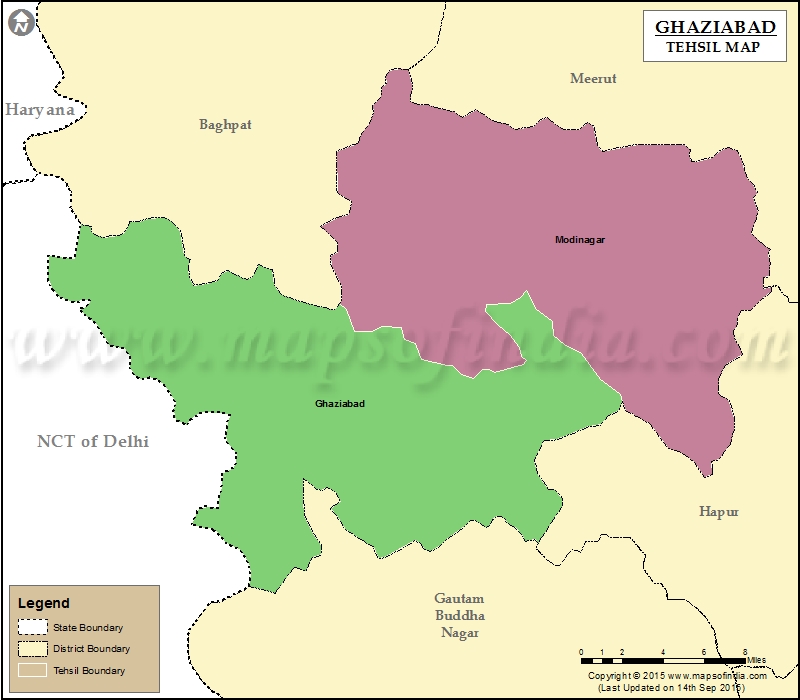 Tehsil Map of Ghaziabad