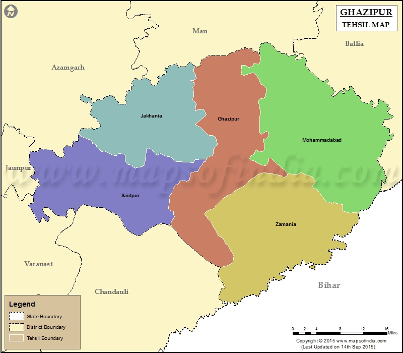 Tehsil Map of Ghazipur