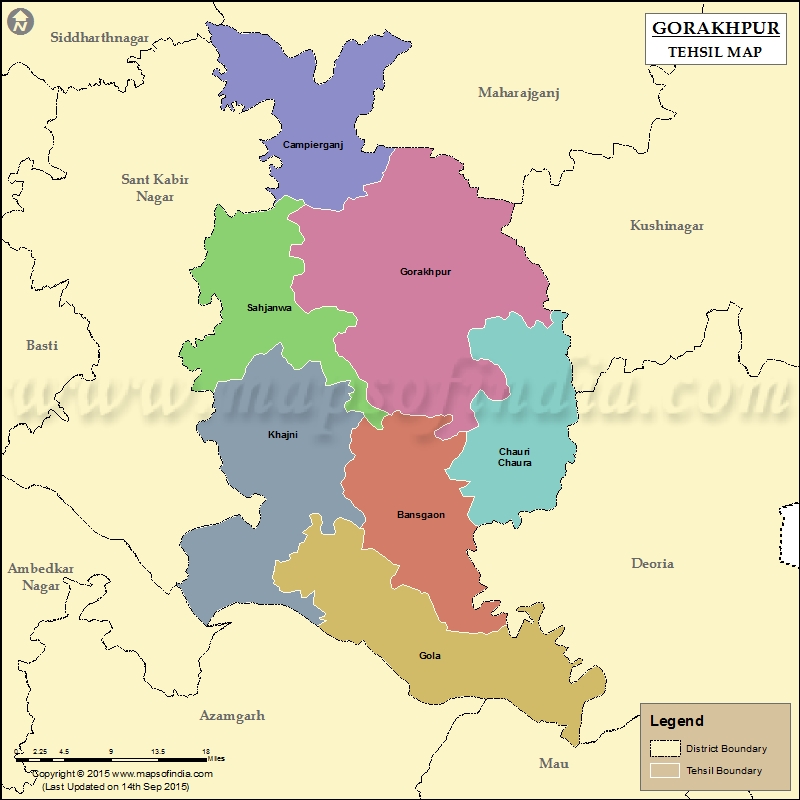 Tehsil Map of Gorakhpur