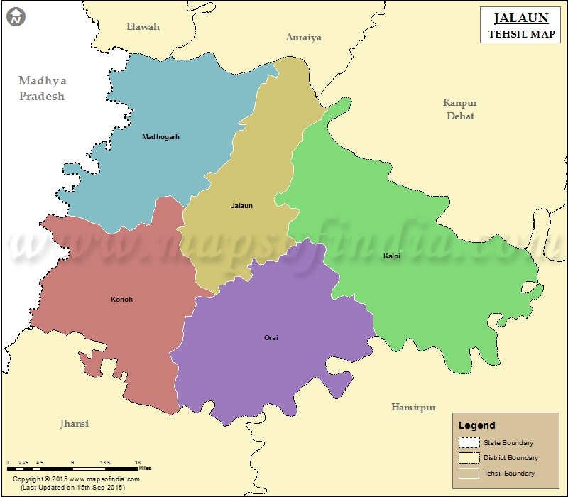 Tehsil Map of Jalaun