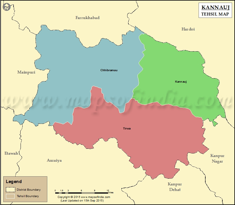 Tehsil Map of Kannauj