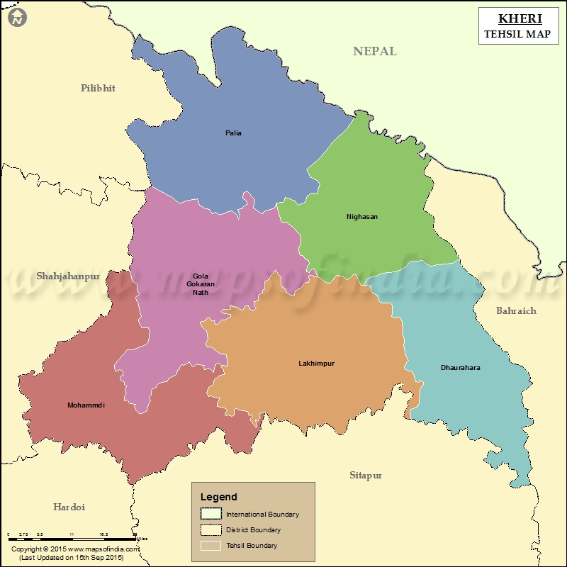 Tehsil Map of Kheri