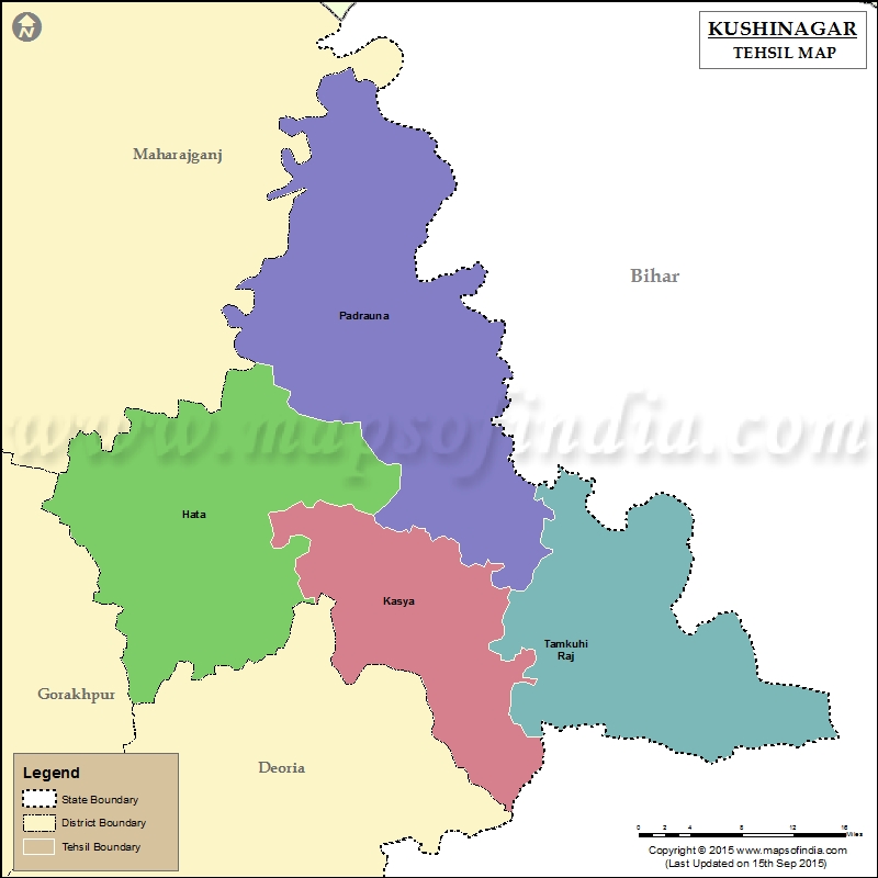 Tehsil Map of Kushinagar