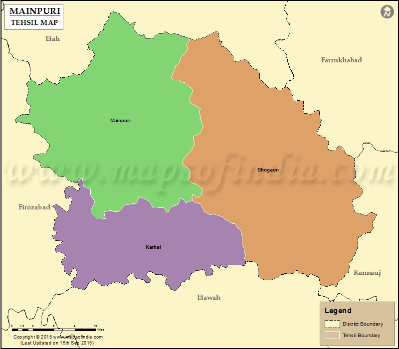 Tehsil Map of Mainpuri