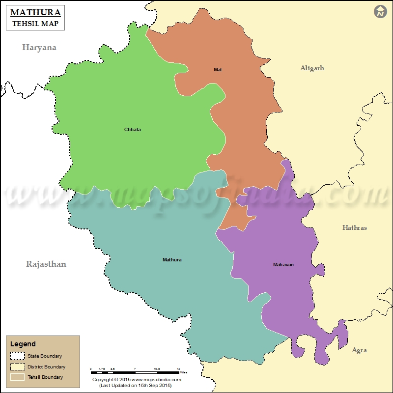 Tehsil Map of Mathura