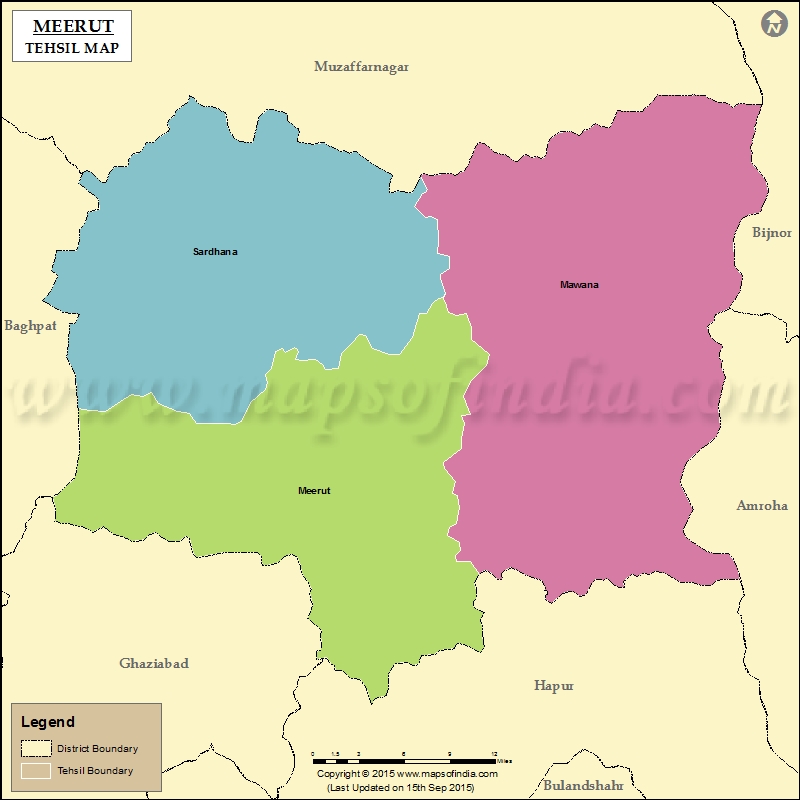 Tehsil Map of Meerut