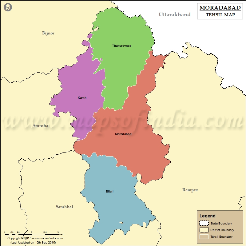 Tehsil Map of Moradabad