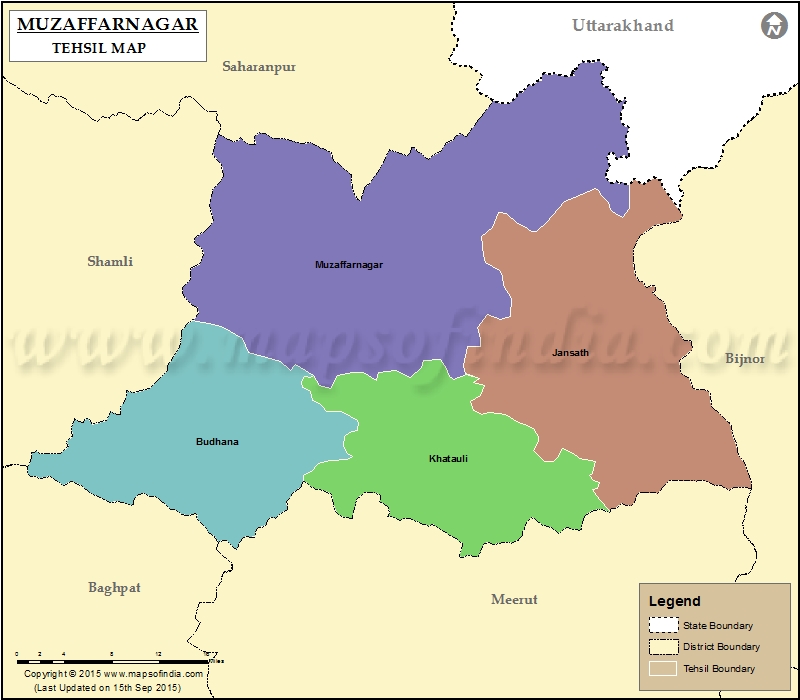 Tehsil Map of Muzaffarnagar