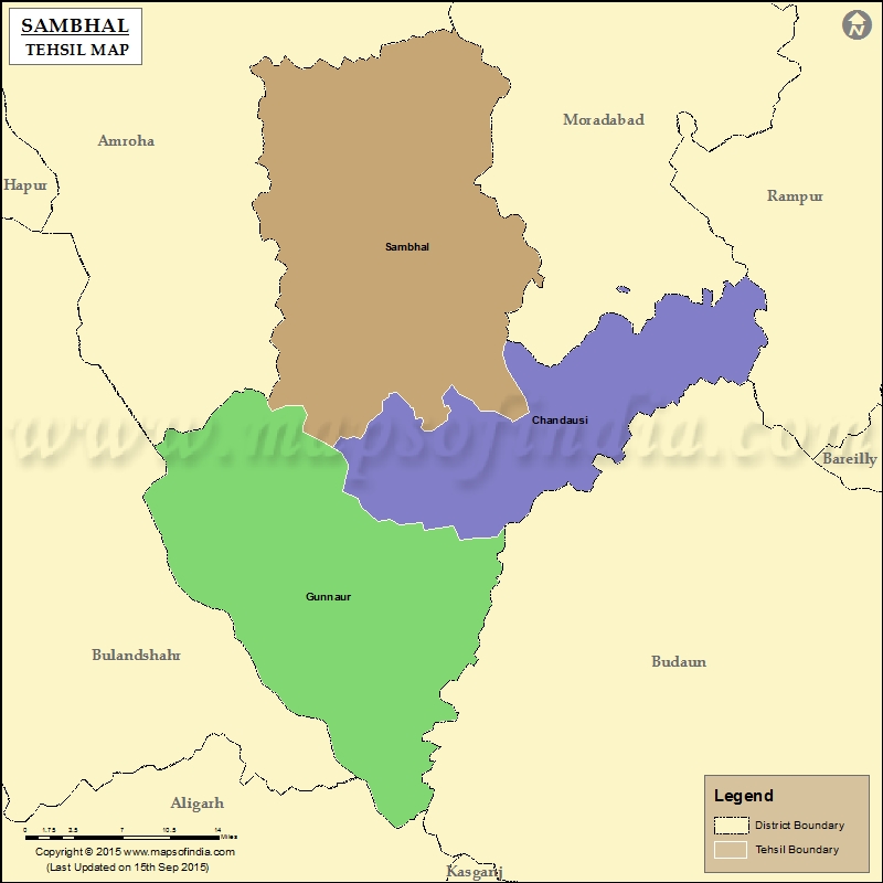 Tehsil Map of Sambhal
