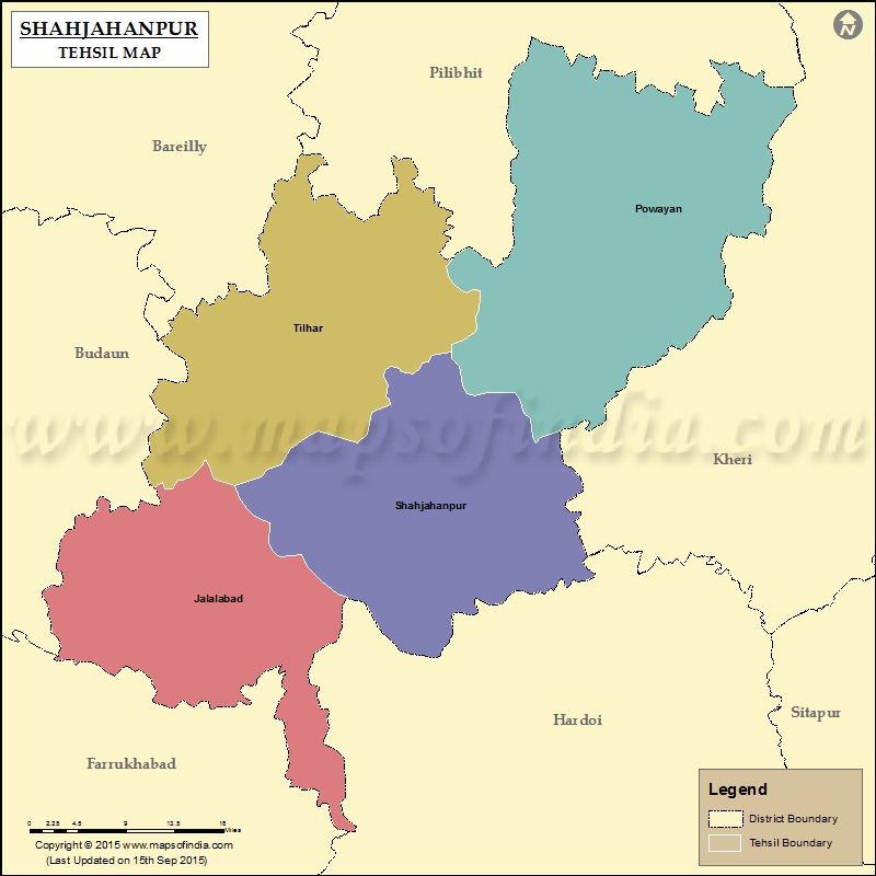 Tehsil Map of Shahjahanpur