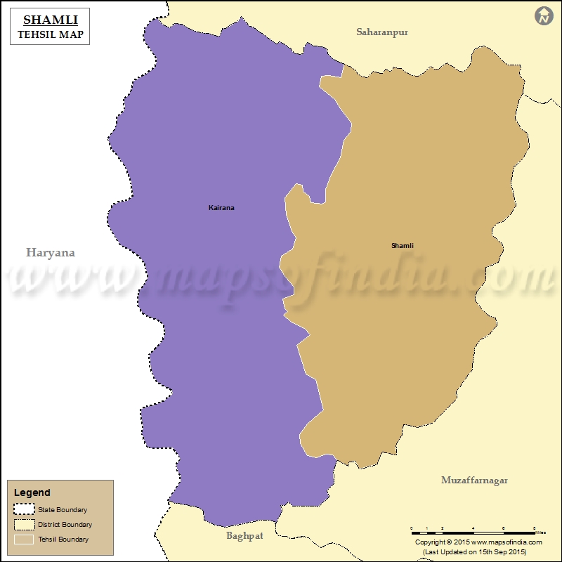 Tehsil Map of Shamli