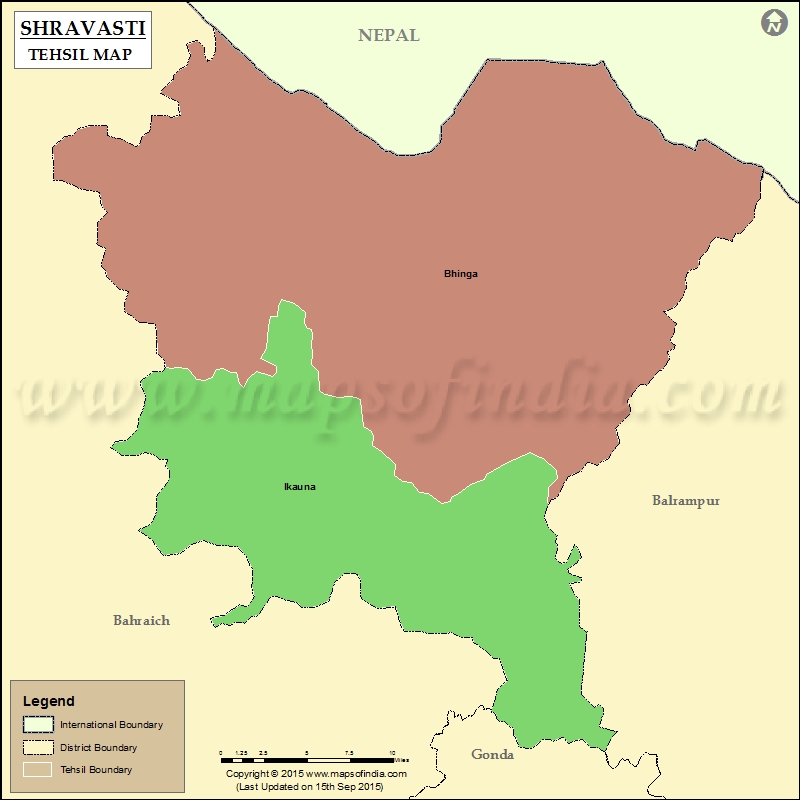 Tehsil Map of Shravasti