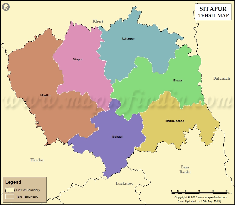 Tehsil Map of Sitapur