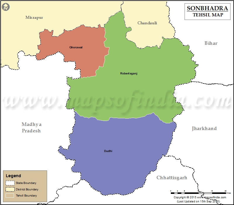 Tehsil Map of Sonbhadra