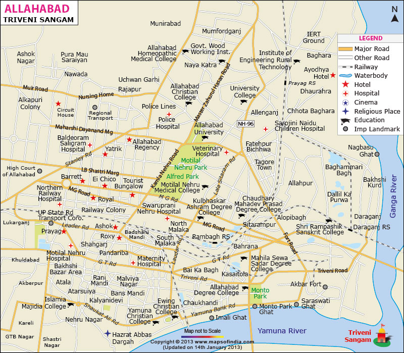 City Map of Allahabad