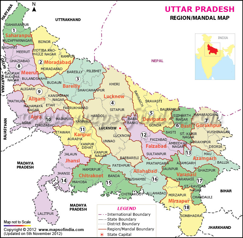 Uttar Pradesh Mandal Map