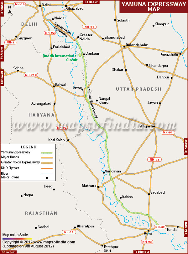 Yamuna Expressway Map