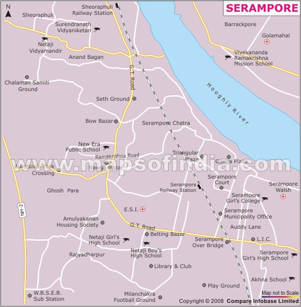 Serampore Location Map