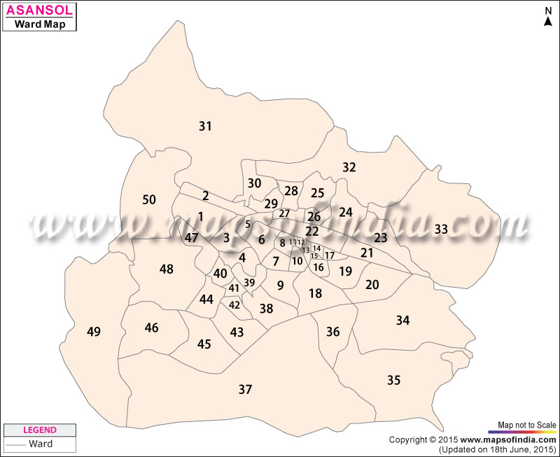 Asansol Ward Map