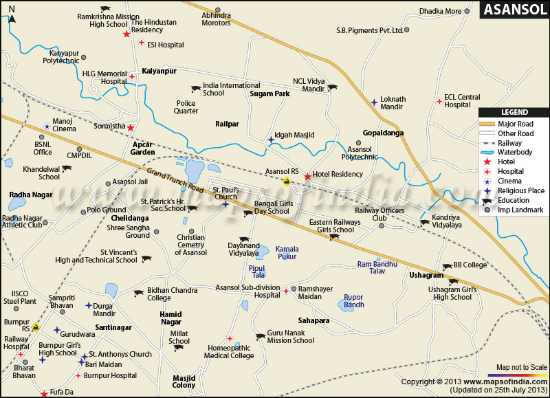 Asansol City Map