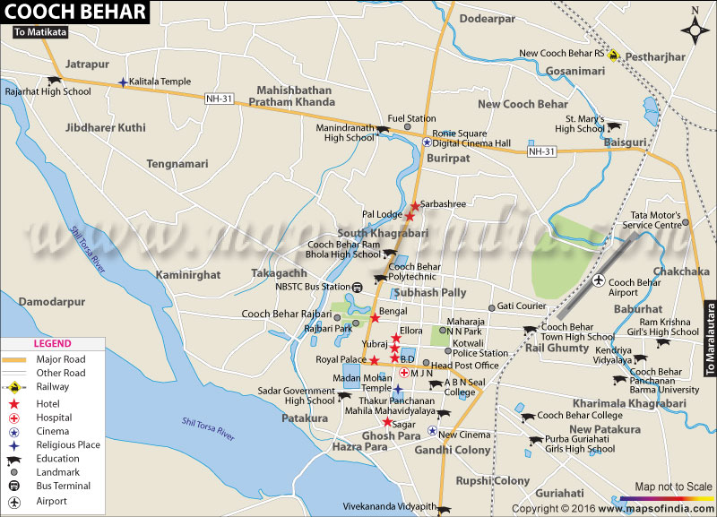 Koch Bihar Location Map