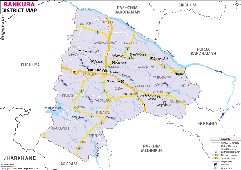 District Map of Bankura