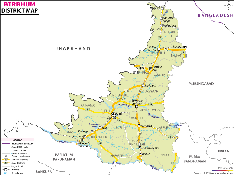 District Map of Birbhum