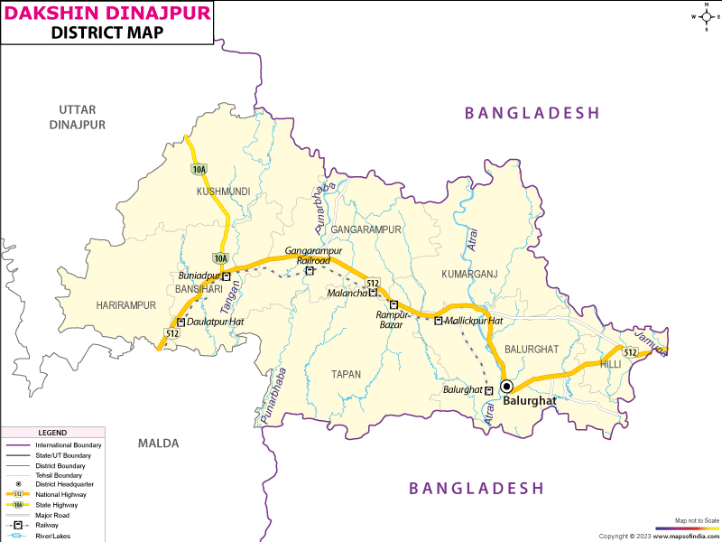 District Map of Dakshin Dinajpur