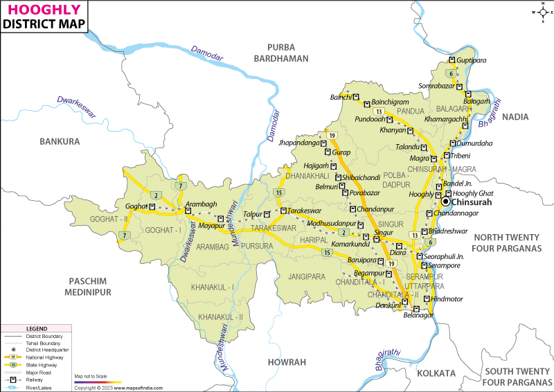 District Map of Hugli