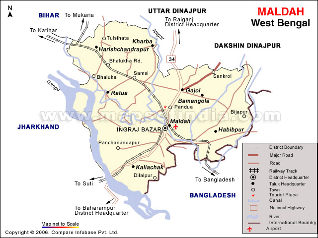 Maldah Location Map