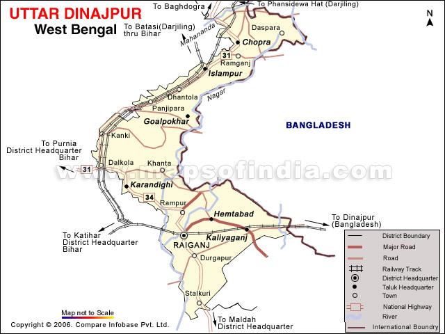 Uttar Dinajpur Location Map