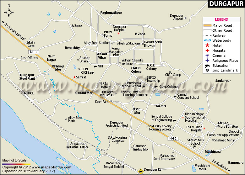 Durgapur City Map