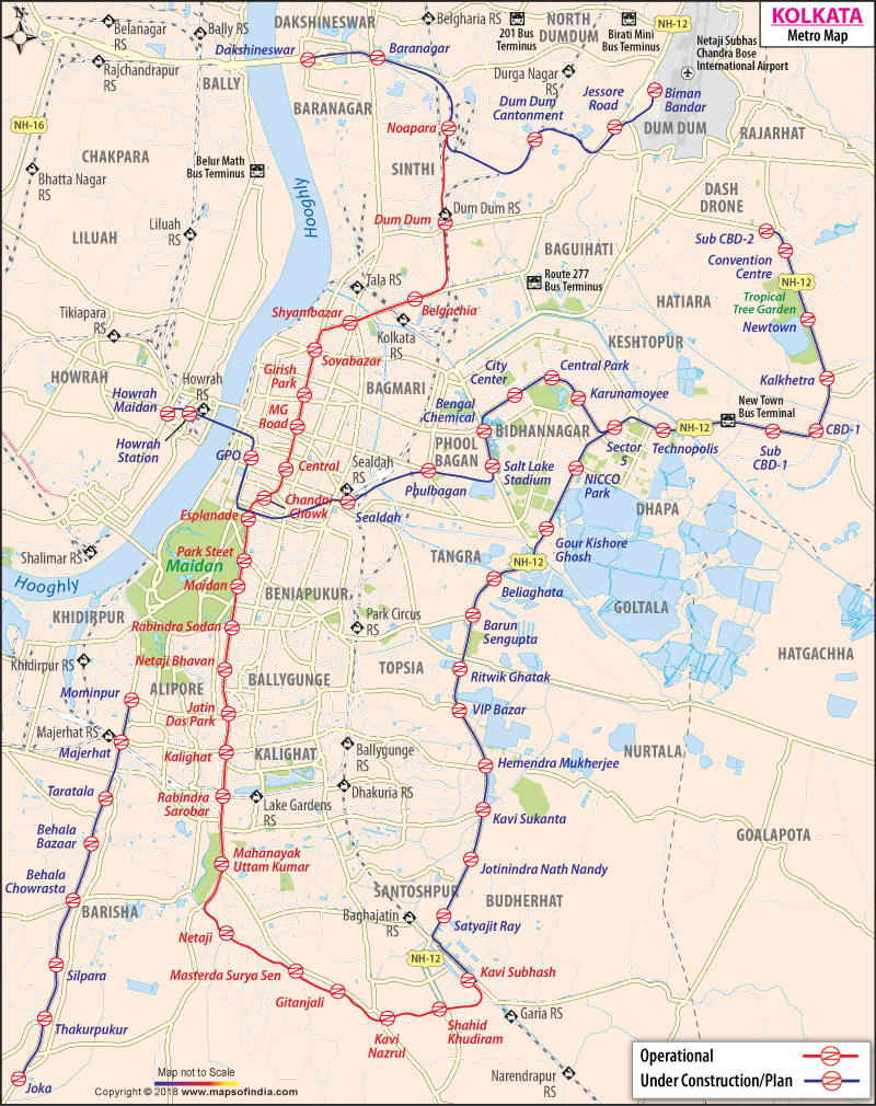 Kolkata Metro Map