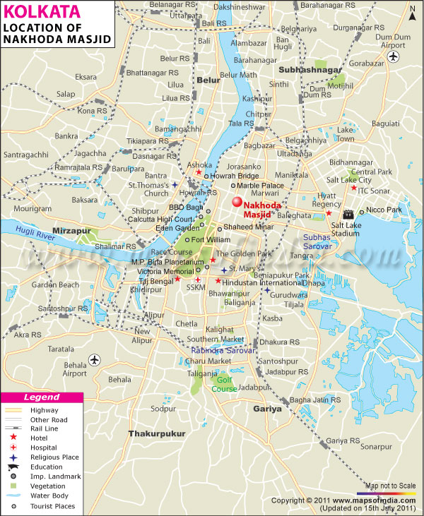 Nakhoda Masjid Location Map