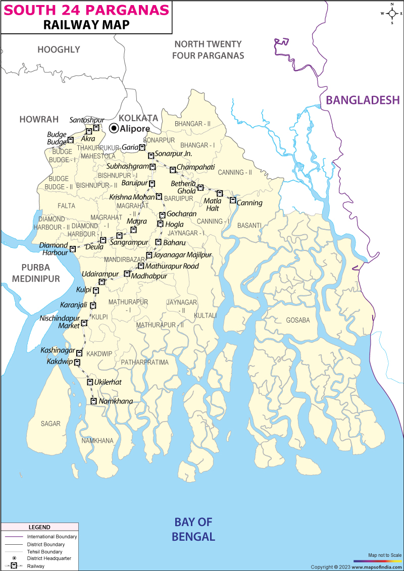 Railway Map of South 24-Parganas