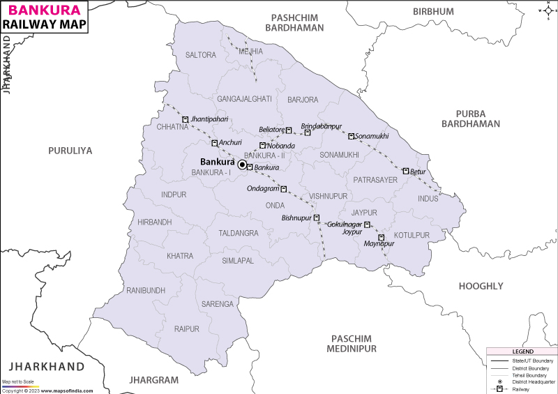 Railway Map of Bankura