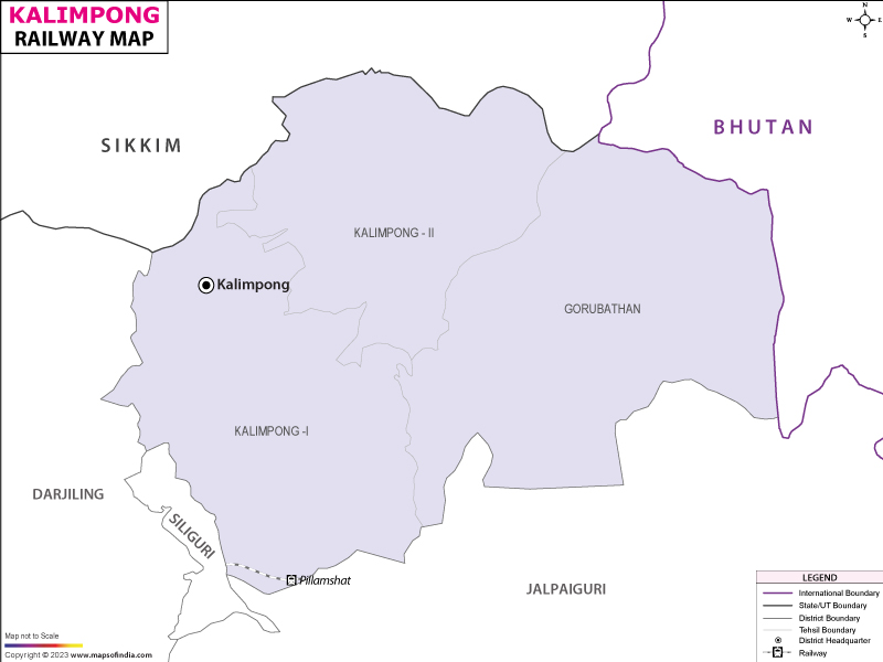 Railway Map of Kalimpong
