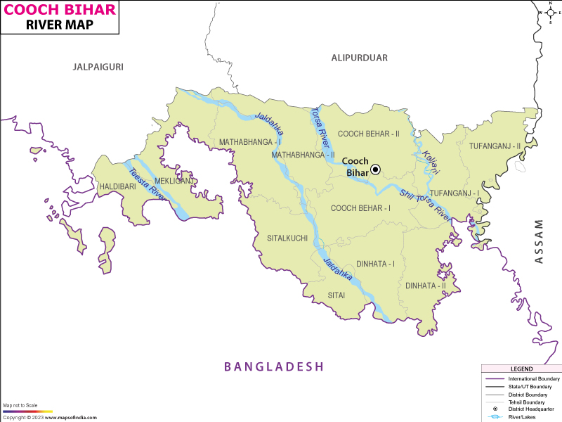 River Map of Cooch Behar