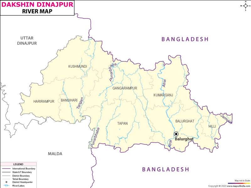 River Map of Dakshin Dinajpur