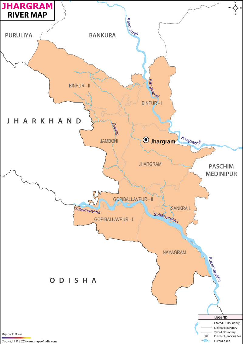 Jhargram River Map