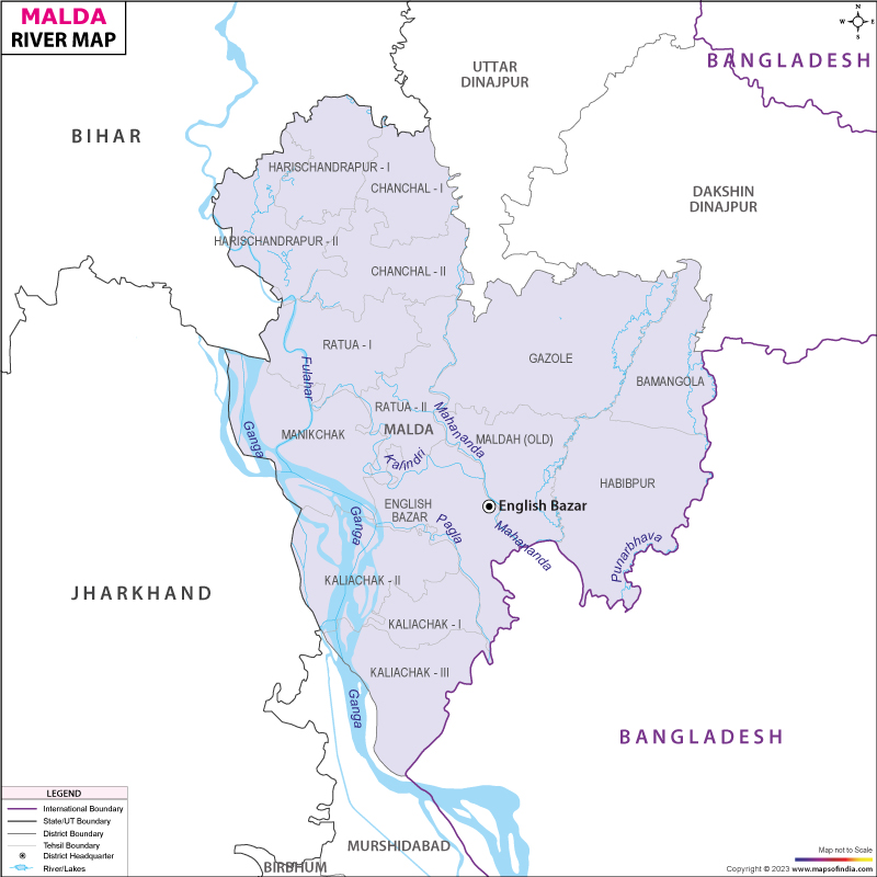 River Map of Malda