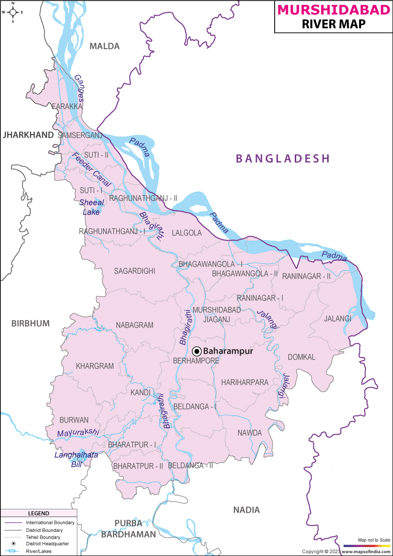 River Map of Murshidabad