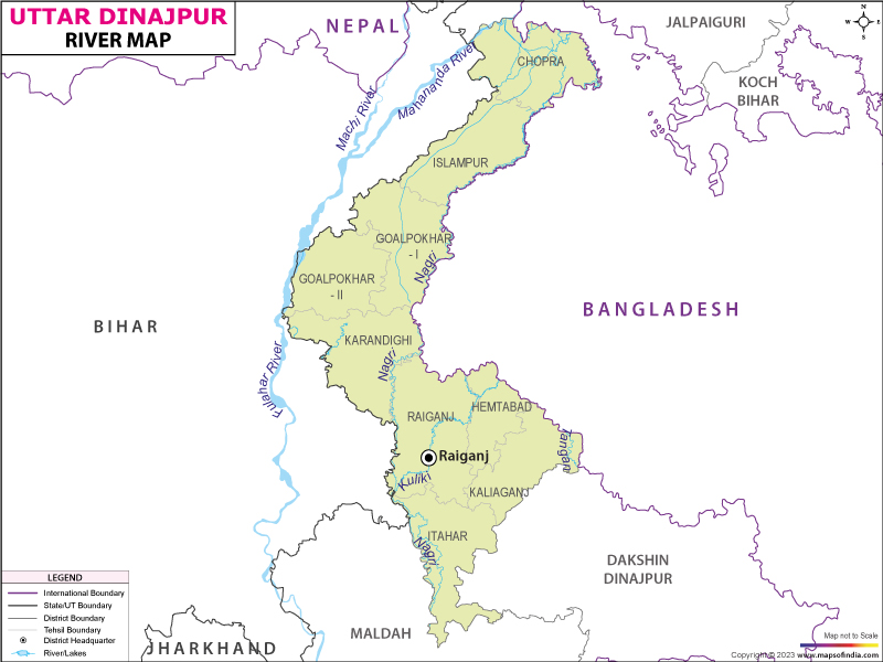 River Map of Uttar Dinajpur