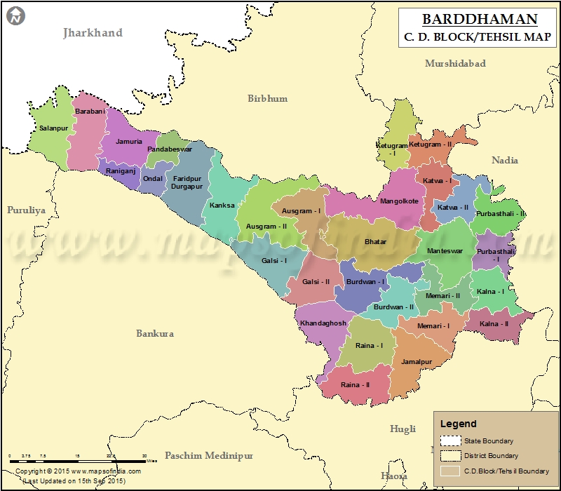 Tehsil Map of Barddhman