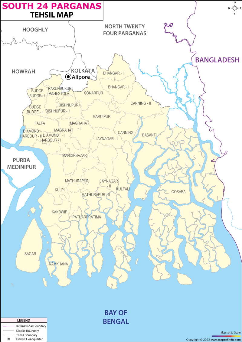 Tehsil Map of South 24 Parganas