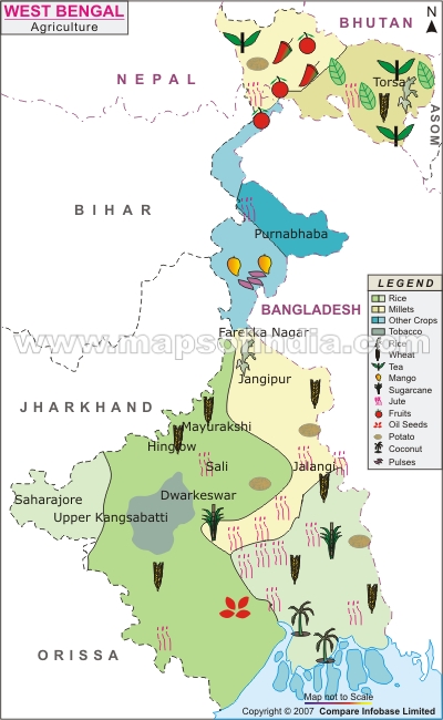 West Bengal Agriculture Map