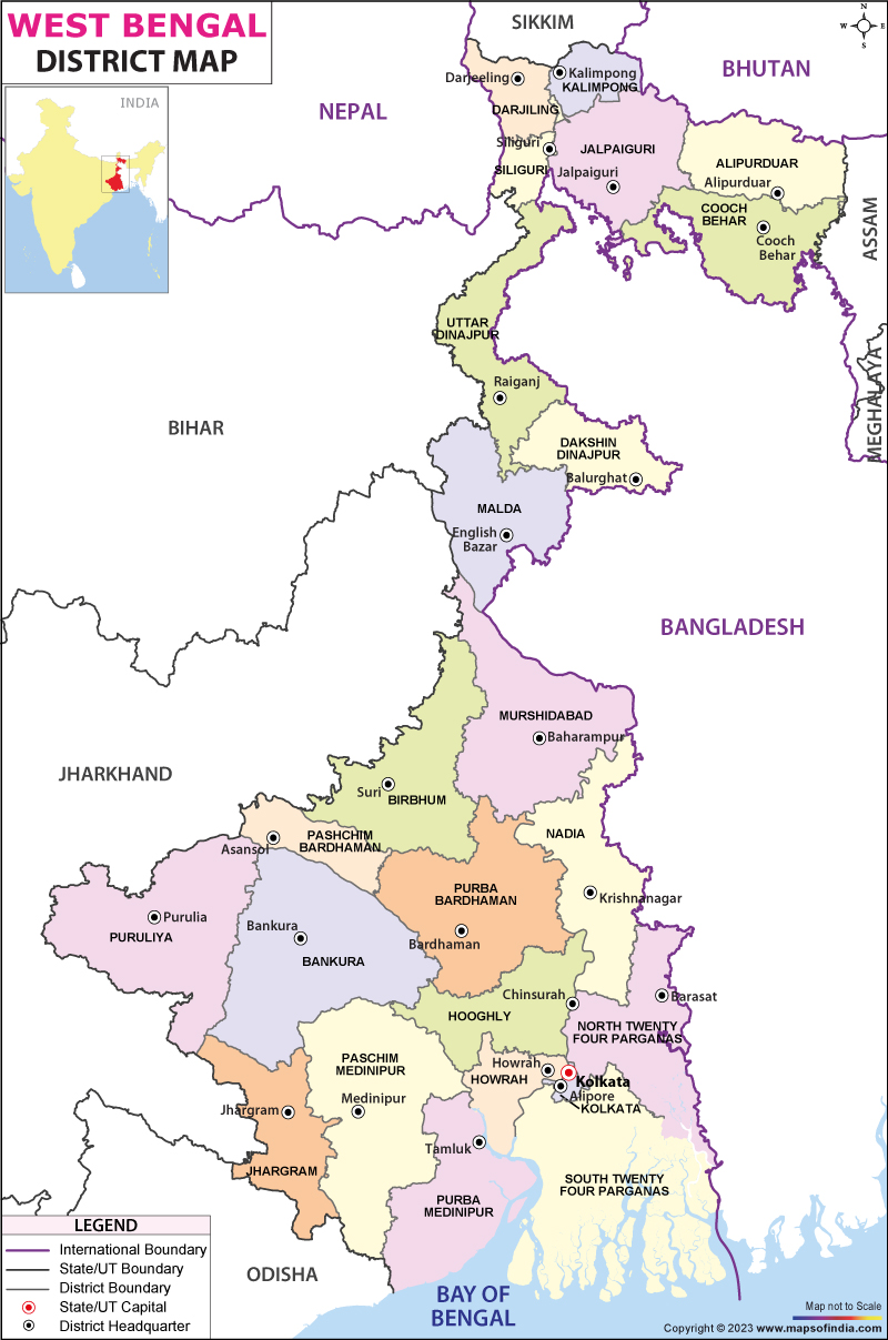 District Map of Westbengal