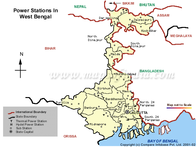 West Bengal Power Map