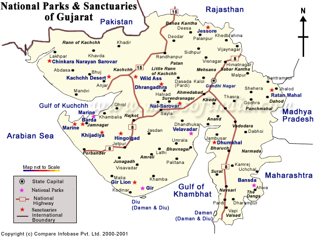 Wildlife Sanctuaries in Gujarat, National Parks of Gujarat