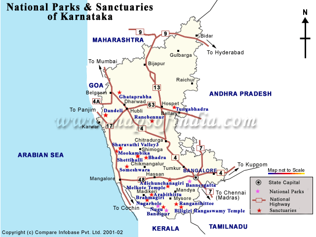 Wildlife Sanctuaries of Karnataka, National Parks of Karnataka